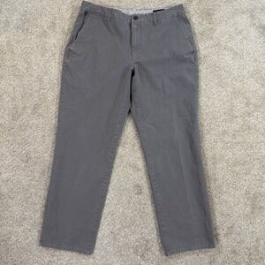 Bonobos Straight Fit Chino Pants‎ 34x30 Solid Gray Casual Workwear Cotton